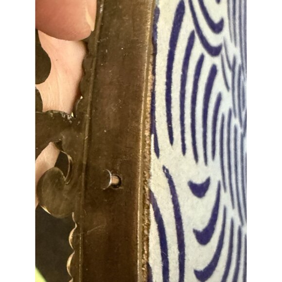 Oval The Blue Boy Picture Convex Bubble Glass Ornate Italian Frame 17x12” VTG - Picture 4 of 11